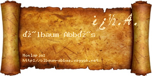 Ölbaum Abbás névjegykártya